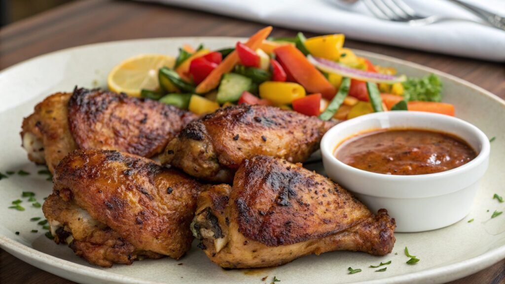 Crispy chicken thighs better than KFC.