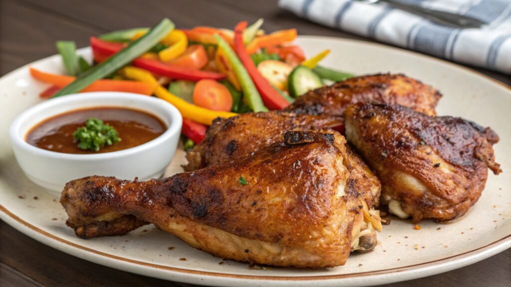 Crispy chicken thighs better than KFC.