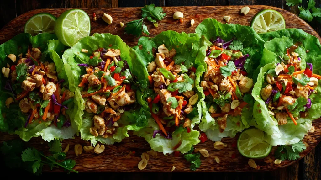 Thai Chicken Lettuce Wraps