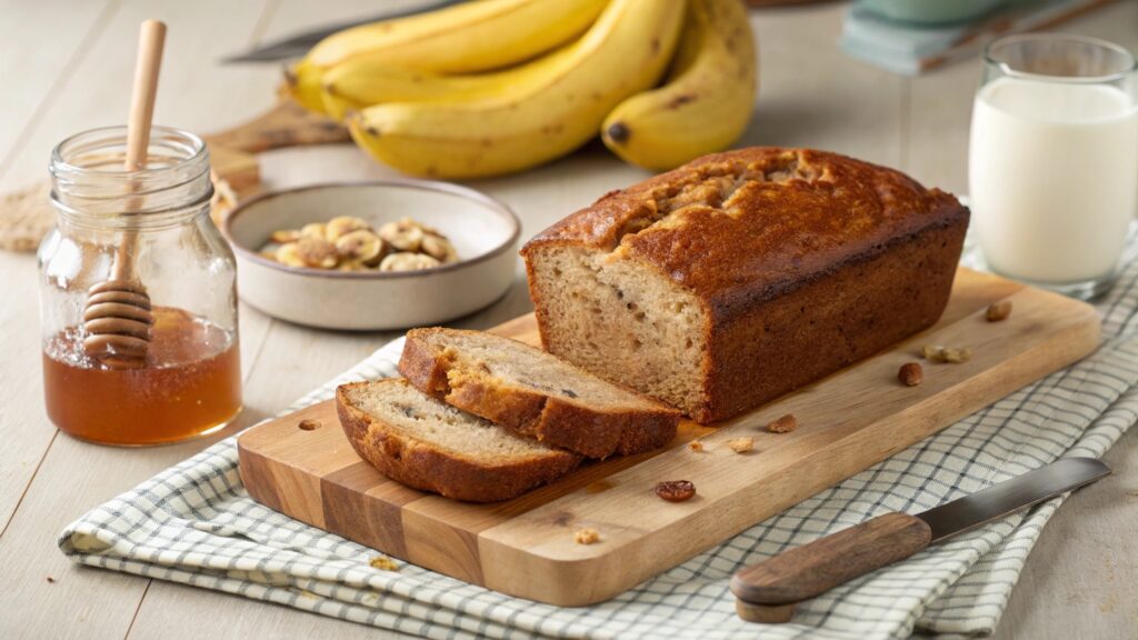 Deliciously moist banana bread