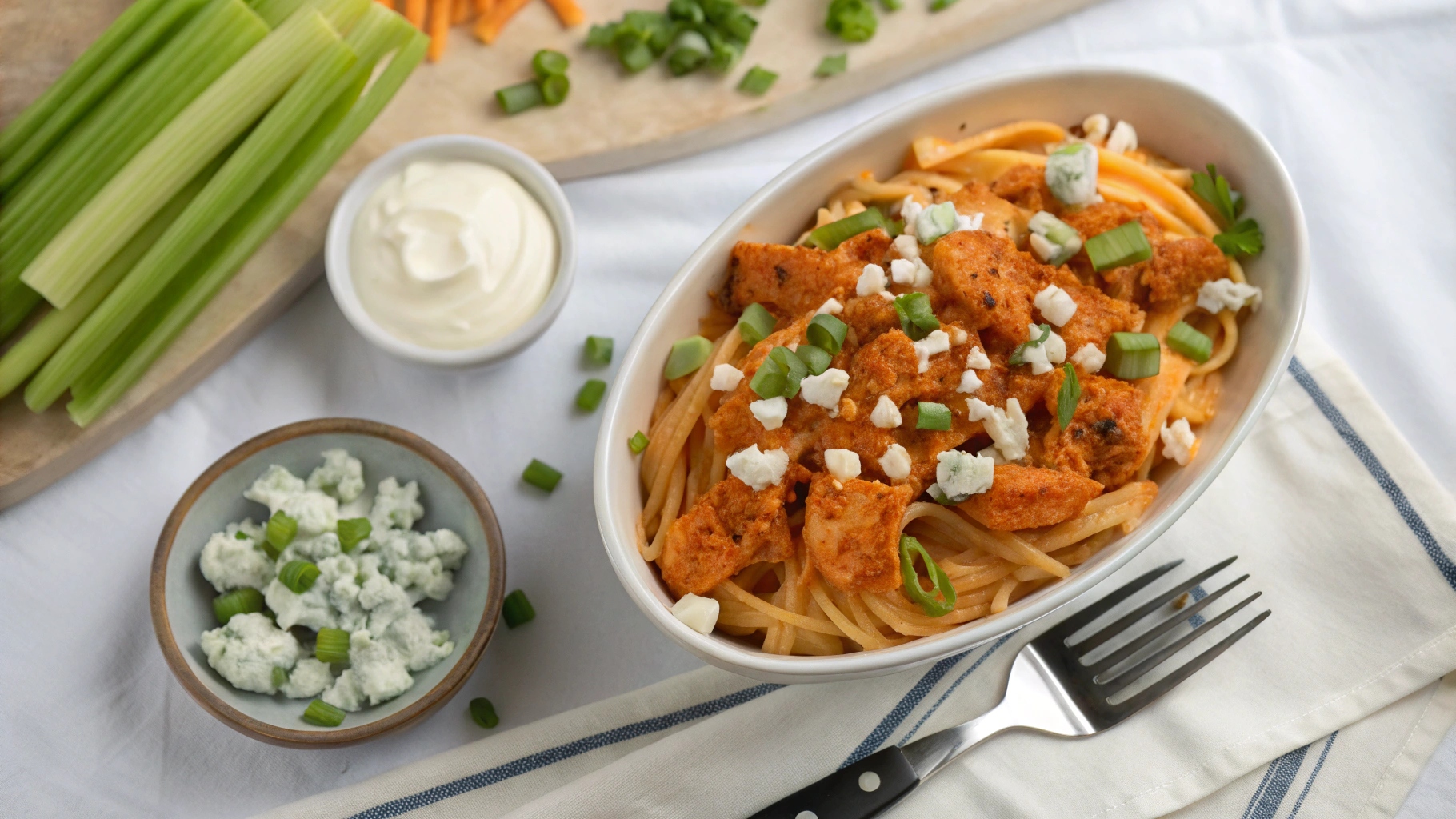 Serving Suggestions for Buffalo Chicken Pasta