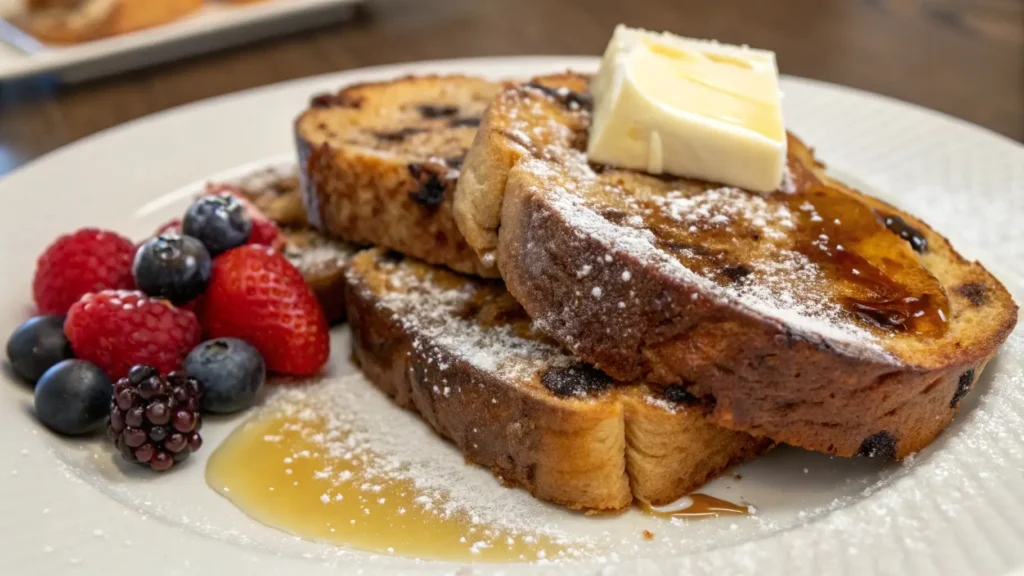 Cinnamon Raisin Bagel French Toast