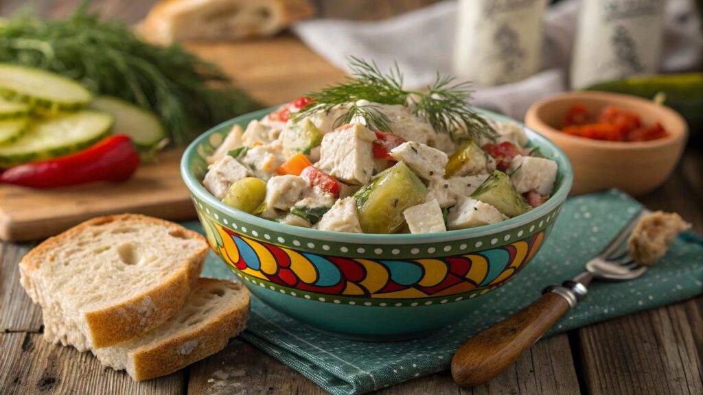 Delicious Dill Pickle Chicken Salad
