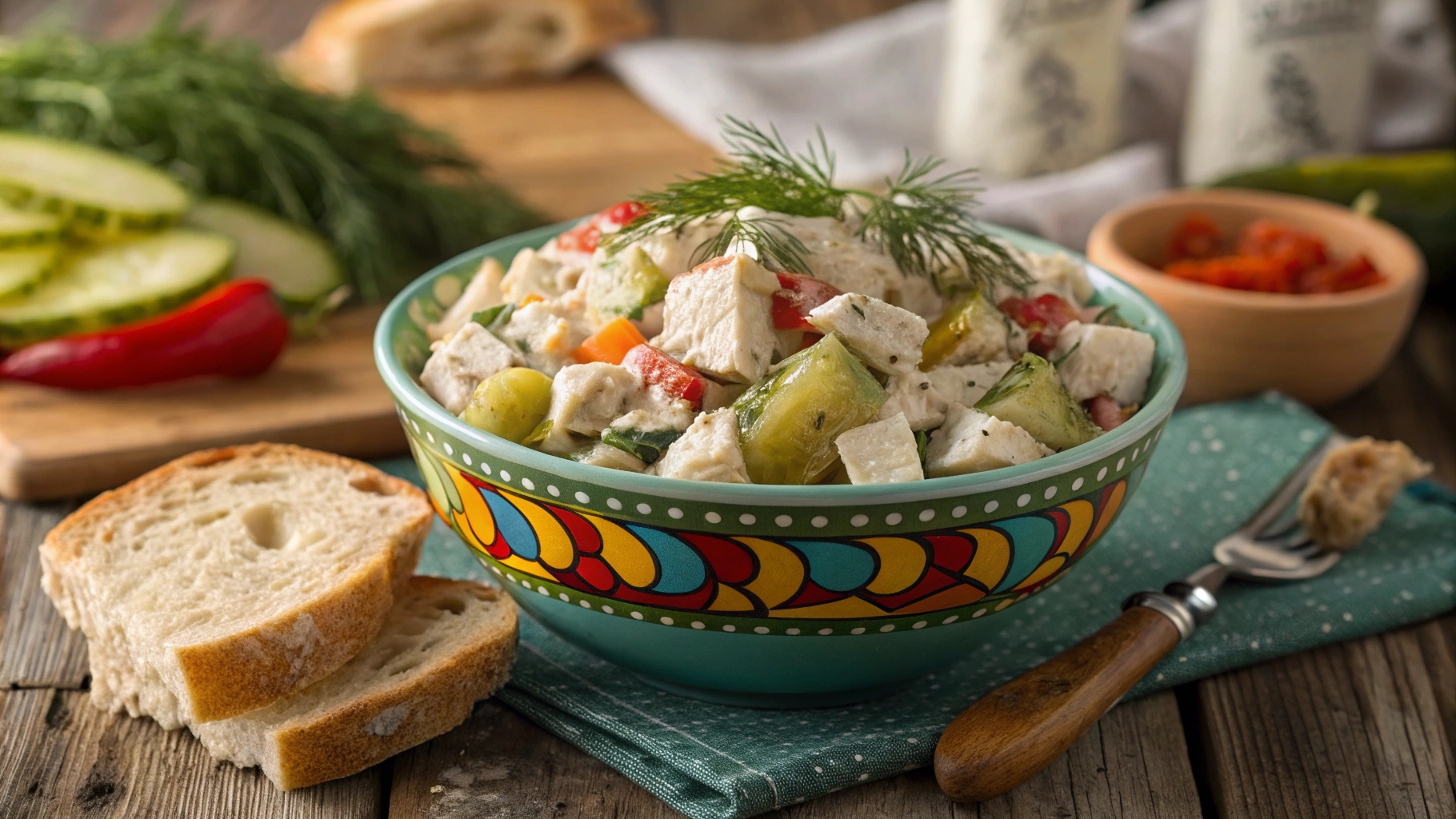 Delicious Dill Pickle Chicken Salad