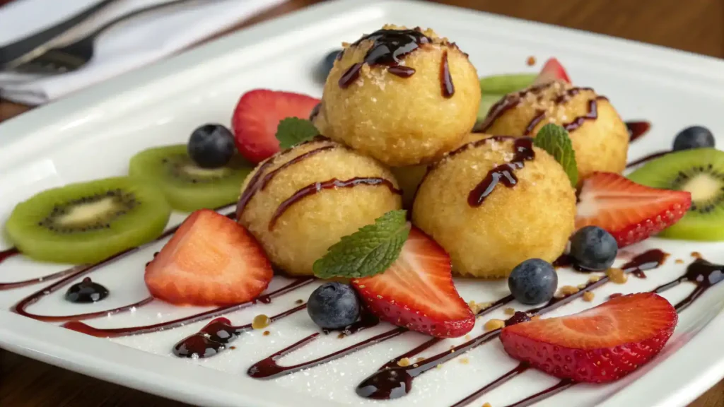 How to Serve Golden Mochi Balls