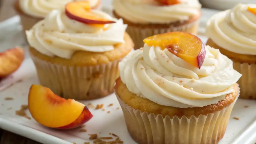 How to make Honey Peach Cream Cheese Cupcakes