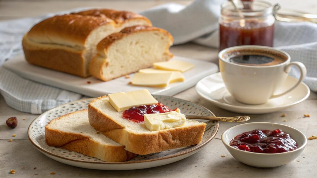 Serving suggestion for Soft Milk Bread