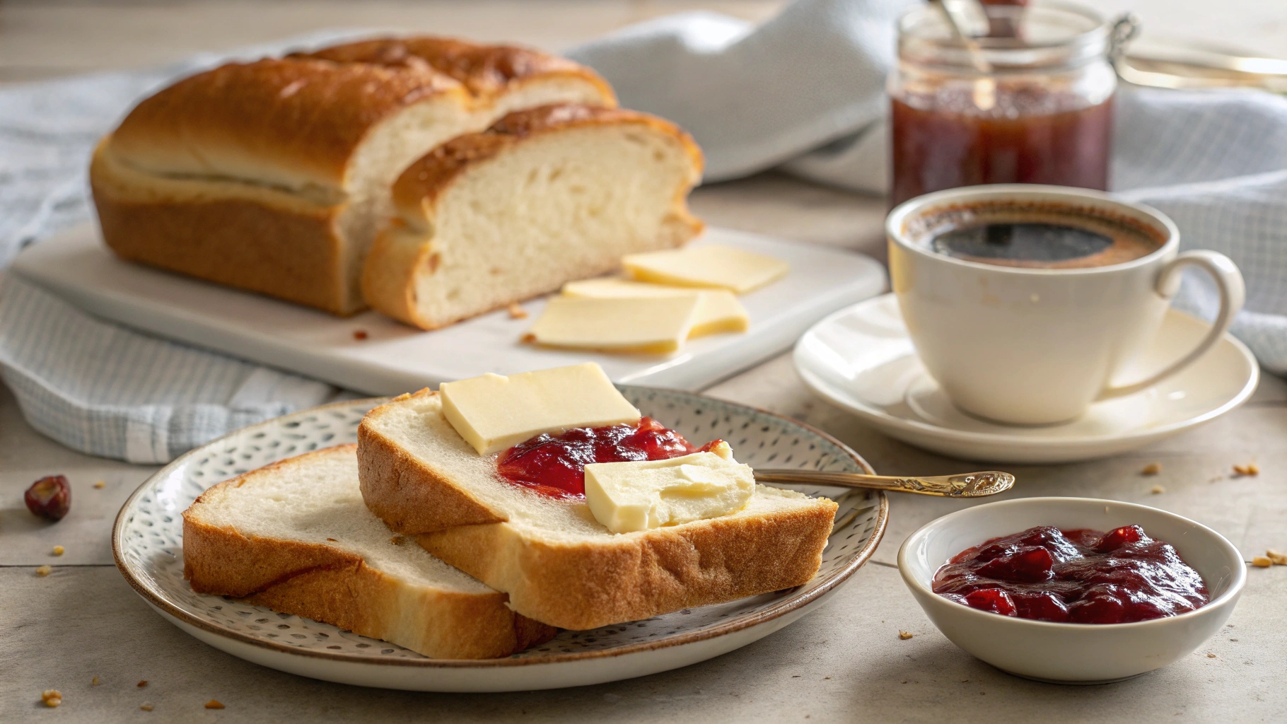 Serving suggestion for Soft Milk Bread