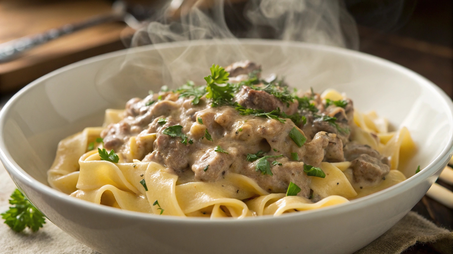 Easy Ground Beef Stroganoff