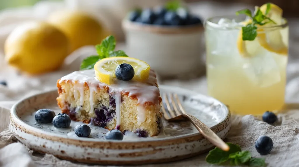 Blueberry Lemonade Buttermilk Cake