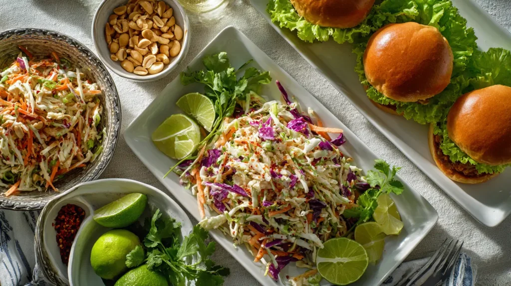 Chicken Coleslaw Salad with Ginger Sesame Dressing