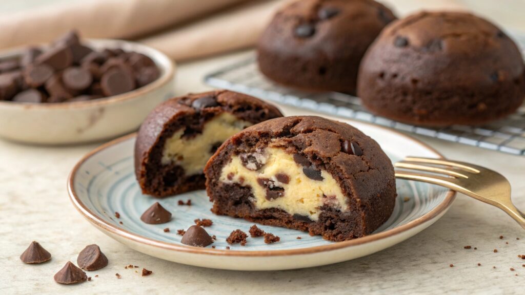chocolate chip cookie dough brownie bombs