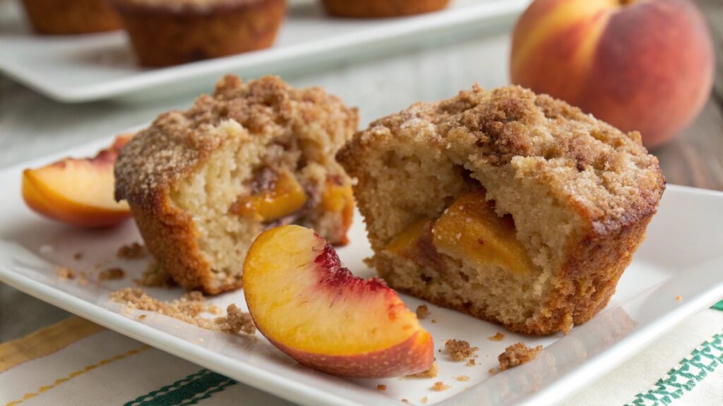 Peach Cobbler Muffins