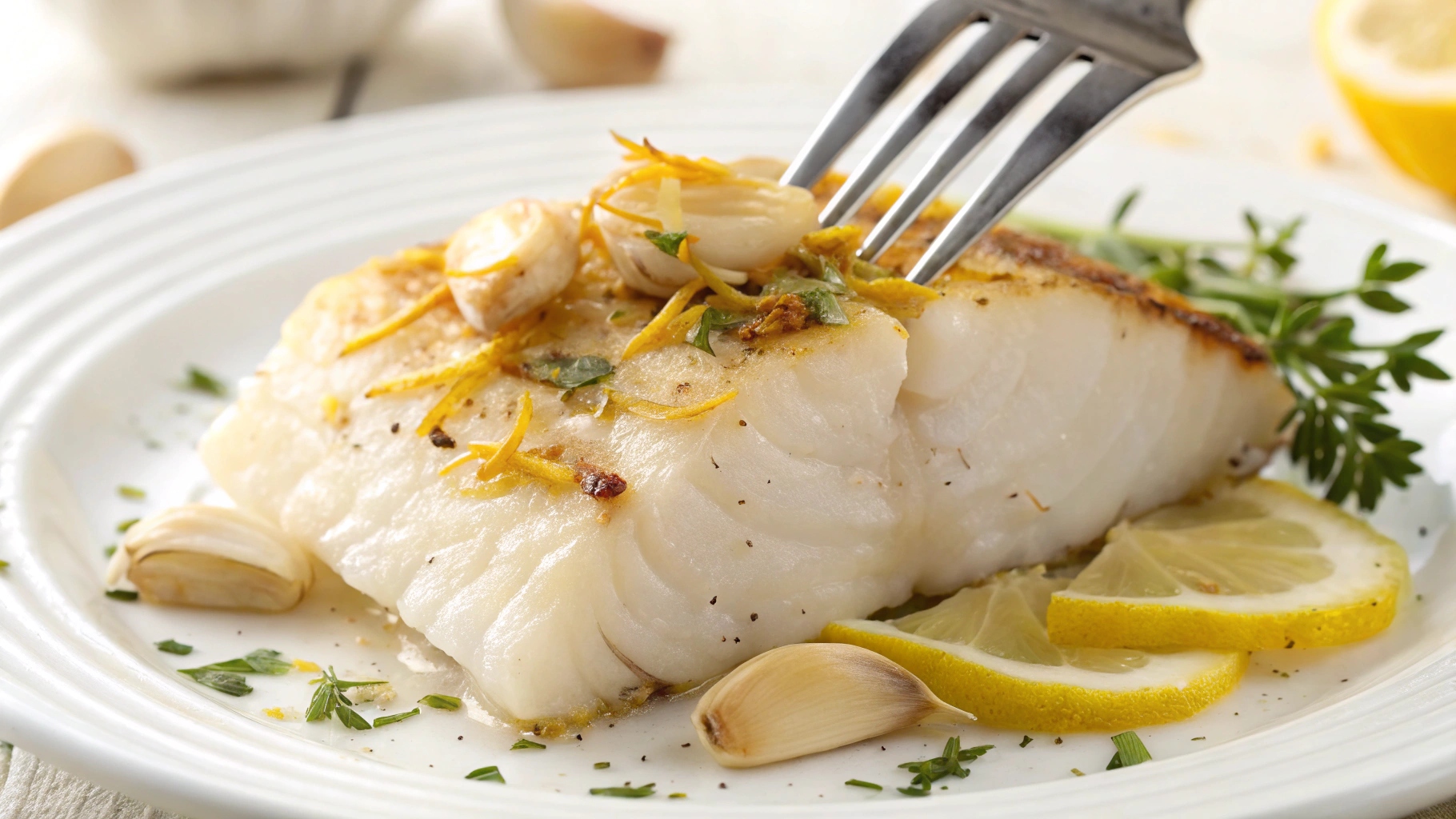 Baked Cod with Lemon and Garlic