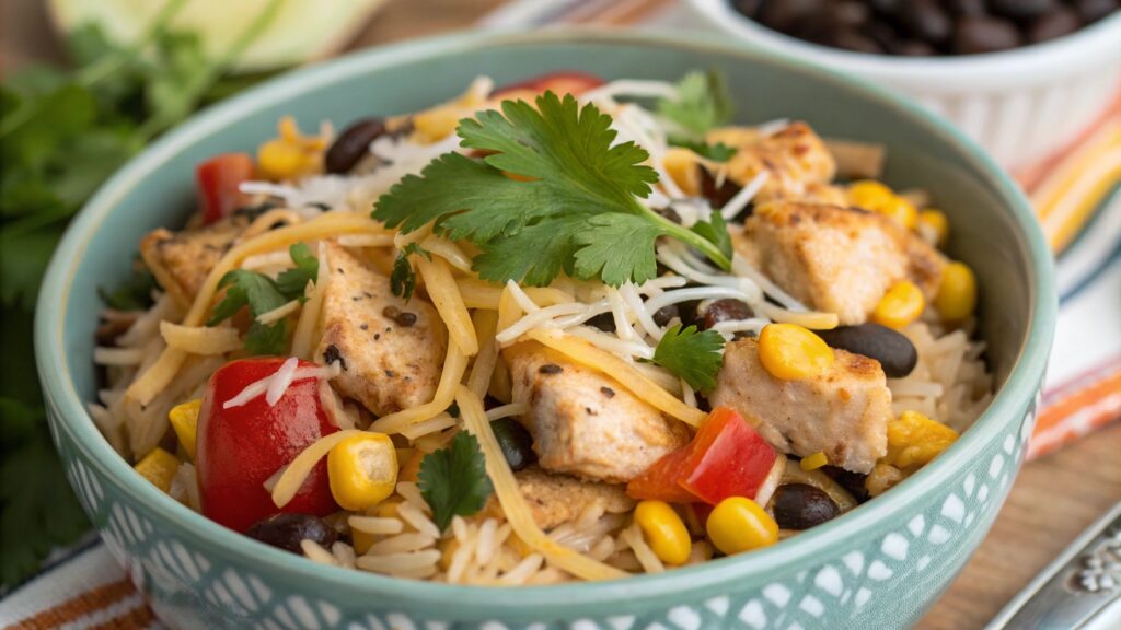 mexican cheesy chicken and rice