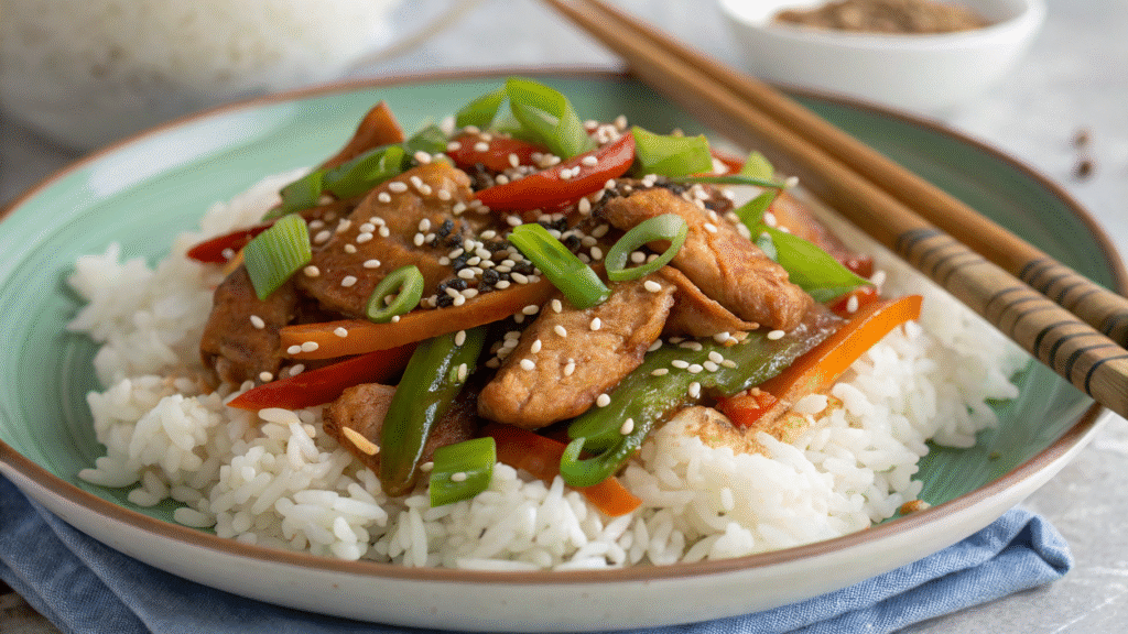 Healthy Chinese Ground Beef & Cabbage Stir Fry