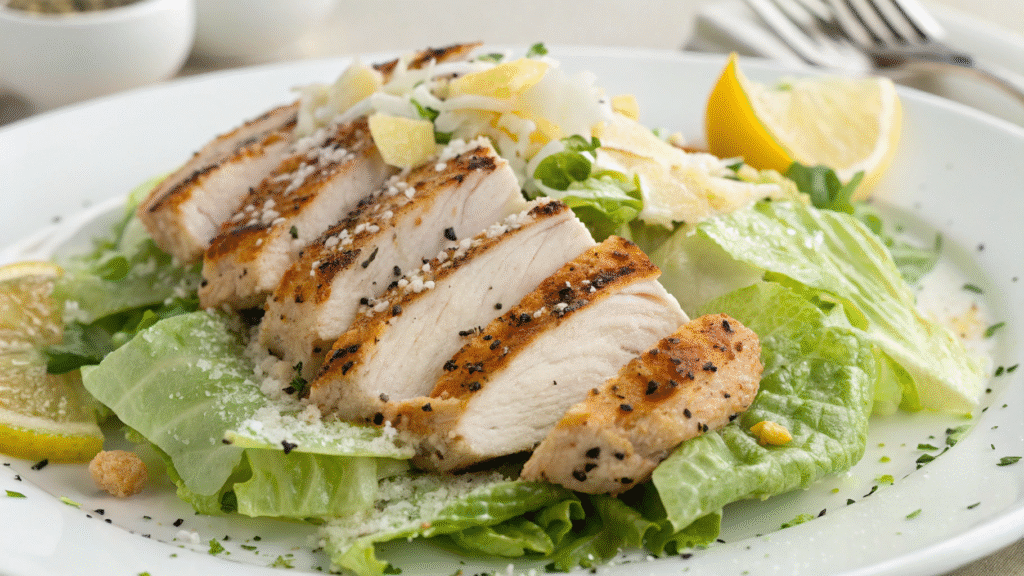 Mounjaro Chicken Caesar Salad