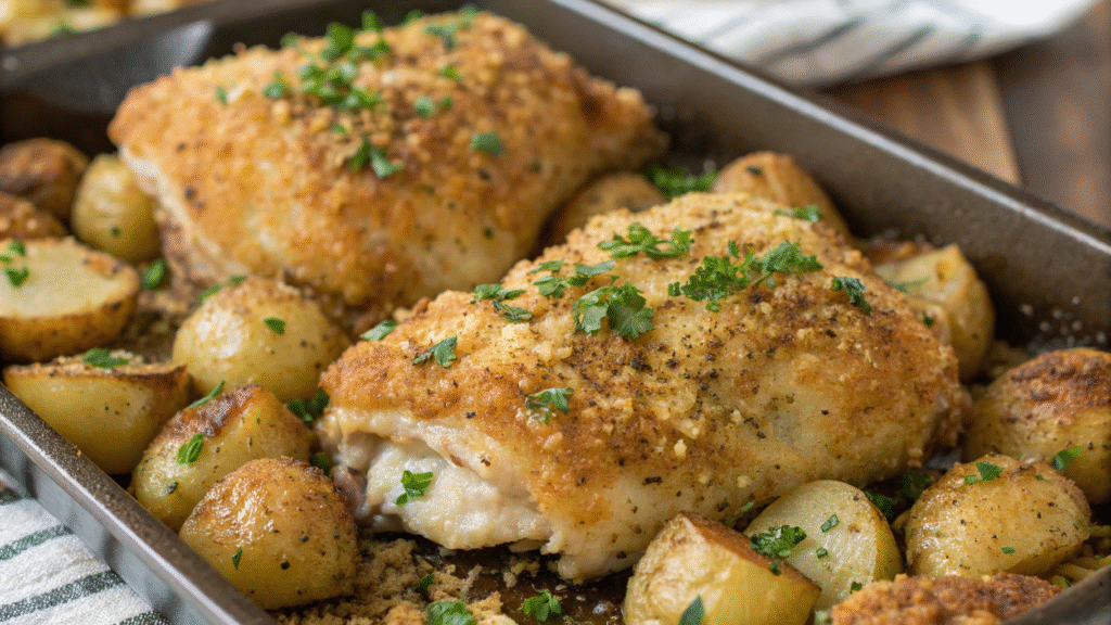 Garlic Parmesan Chicken and Potatoes