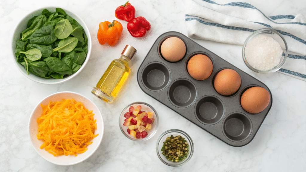 Mounjaro Breakfast Egg Muffins with Spinach and Cheese