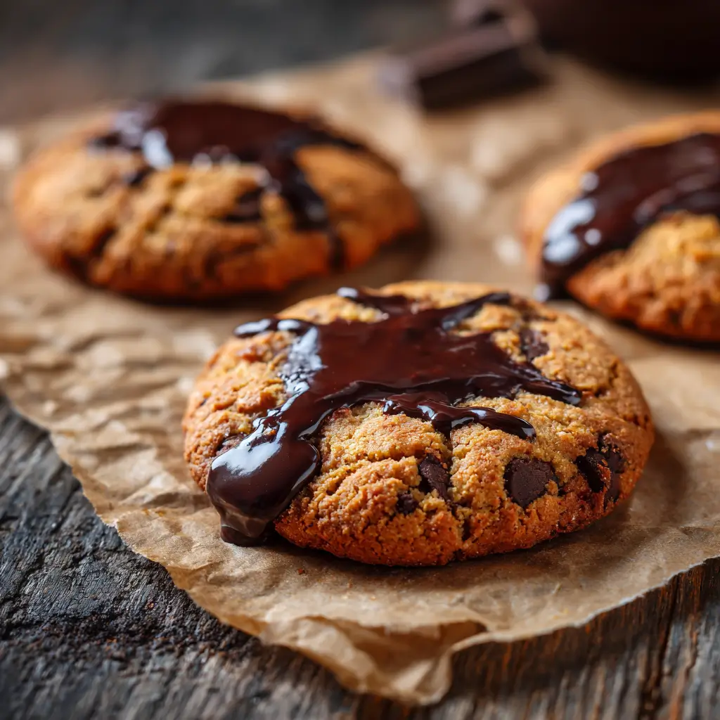Plate of warm keto diet chocolate chip cookies