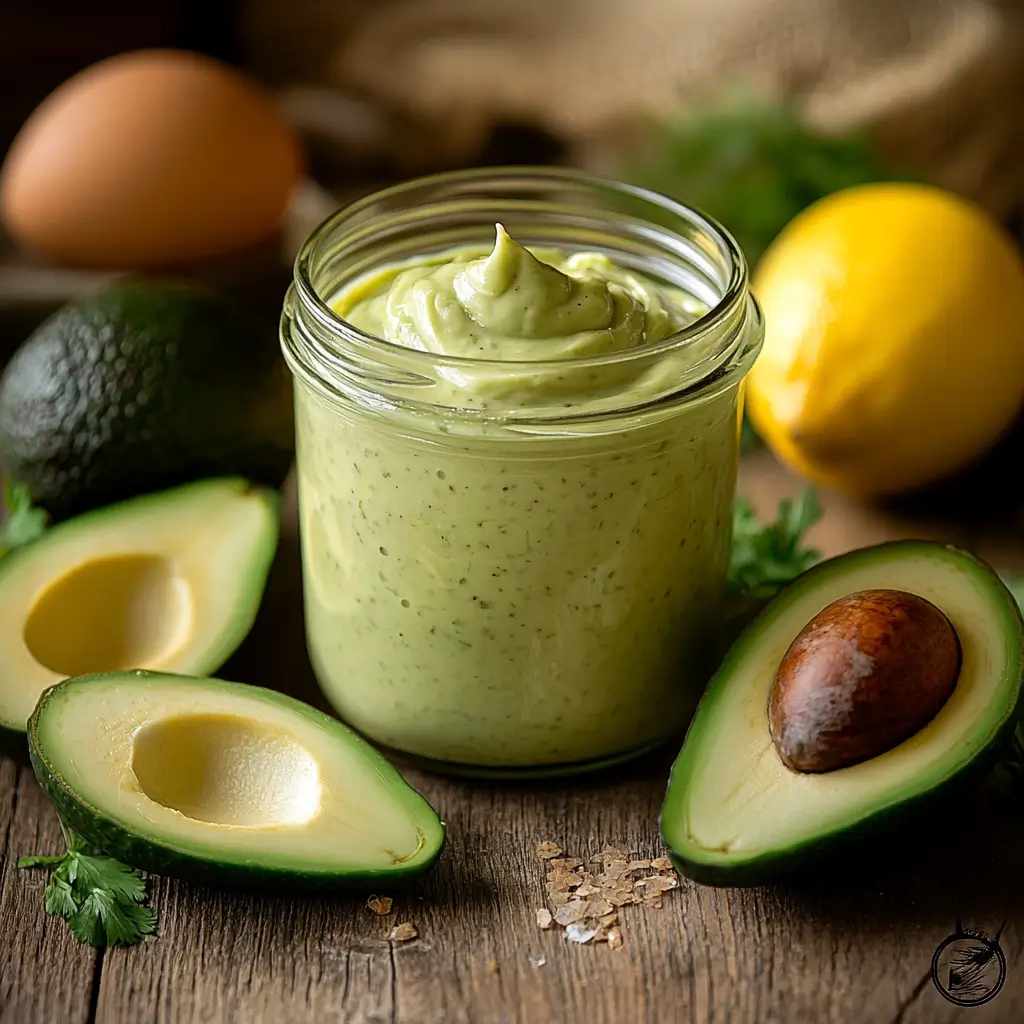 Homemade mayonnaise with avocado oil