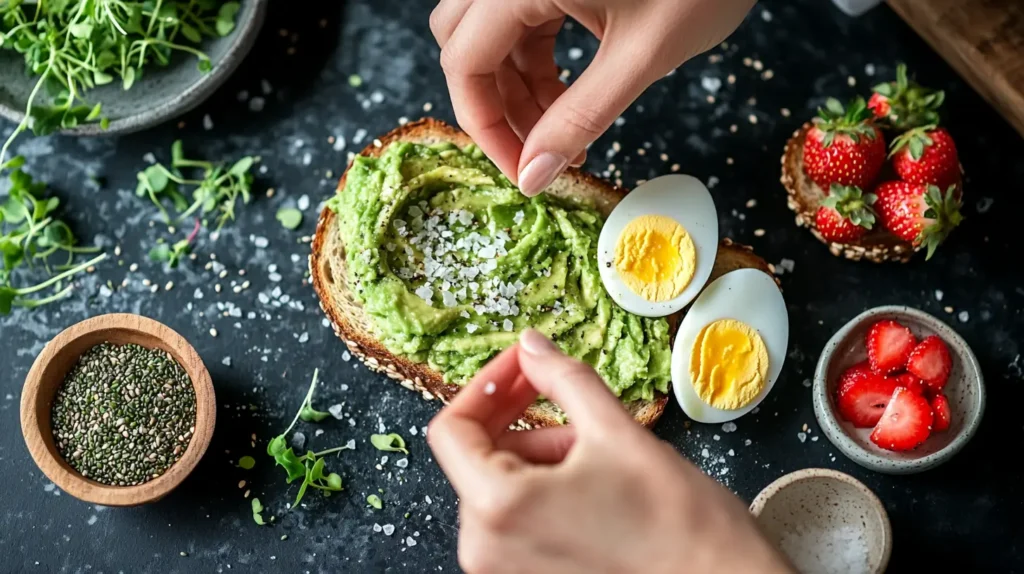 Healthy Breakfast Ideas with Eggs, Avocado, and Strawberries