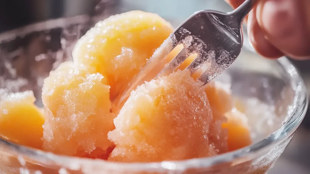Peach Sorbet Without Ice Cream Maker
