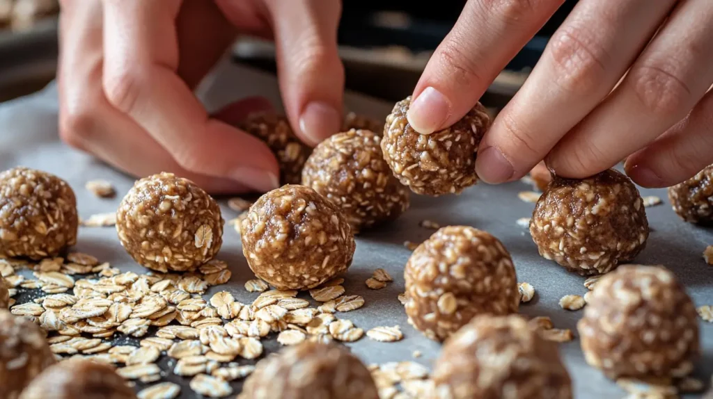 honey peanut butter oat balls