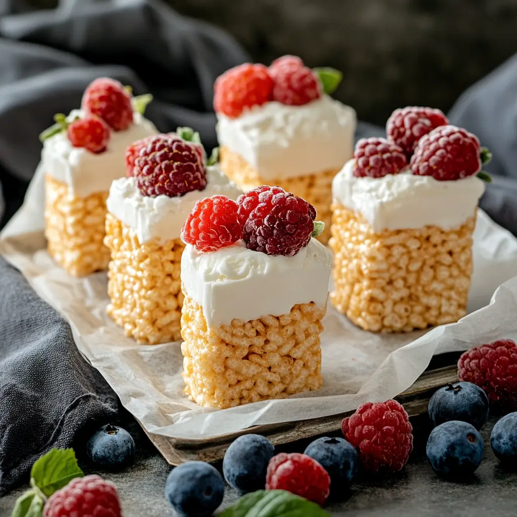 rice krispie ice cream sandwiches with sprinkles