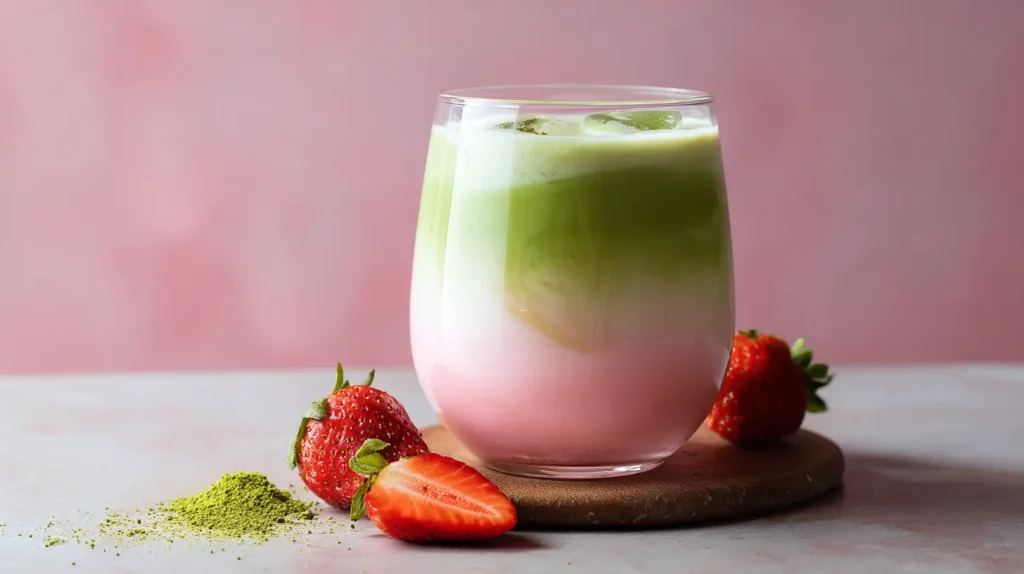 strawberry matcha aesthetic