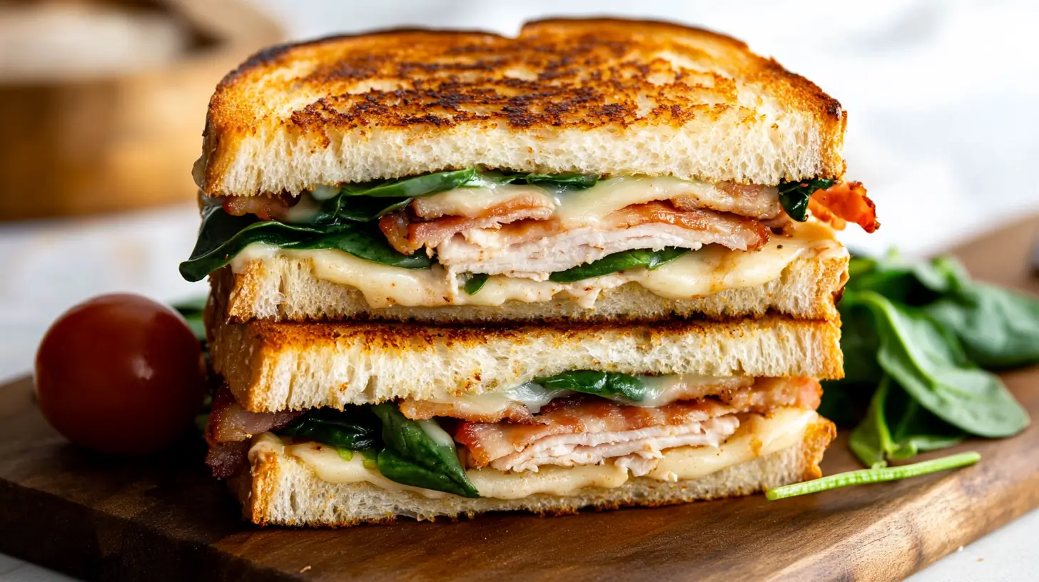 Cheddar and Bacon Turkey Melt on Sourdough