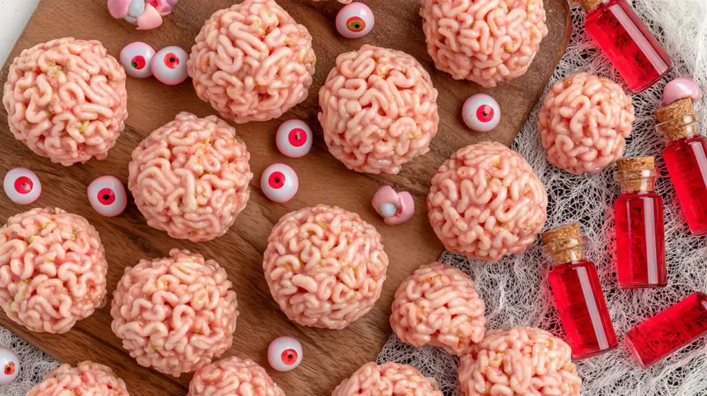 Marshmallow Rice Bubbles Halloween Brains