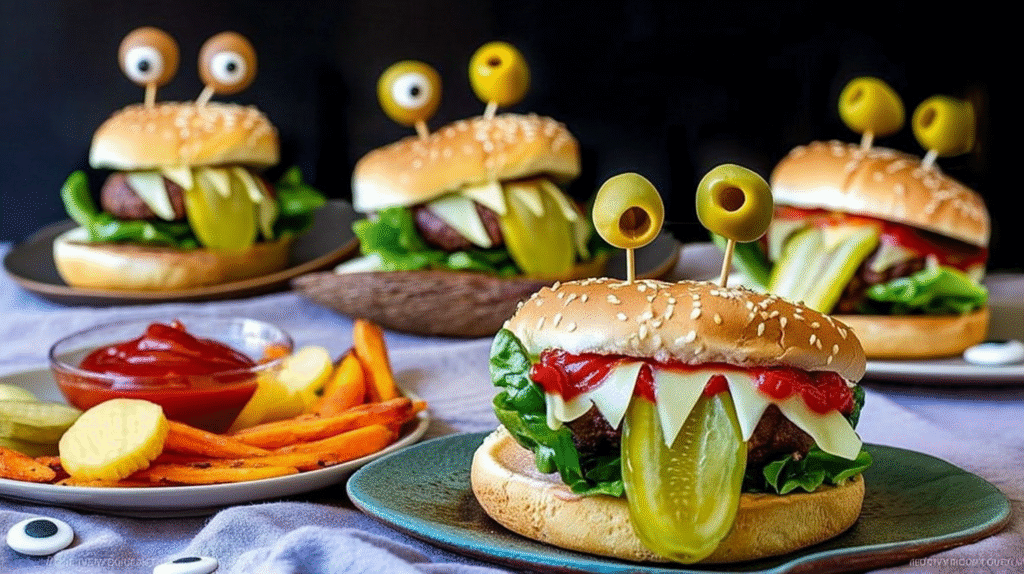 Halloween Monster Burgers
