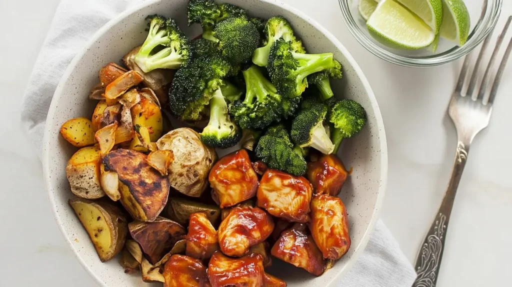 Skinny Chicken and Roasted Potato Bowl
