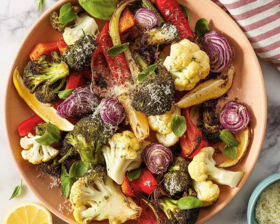 Delicious air fryer vegetables cooked to perfection with vibrant colors and seasonings.