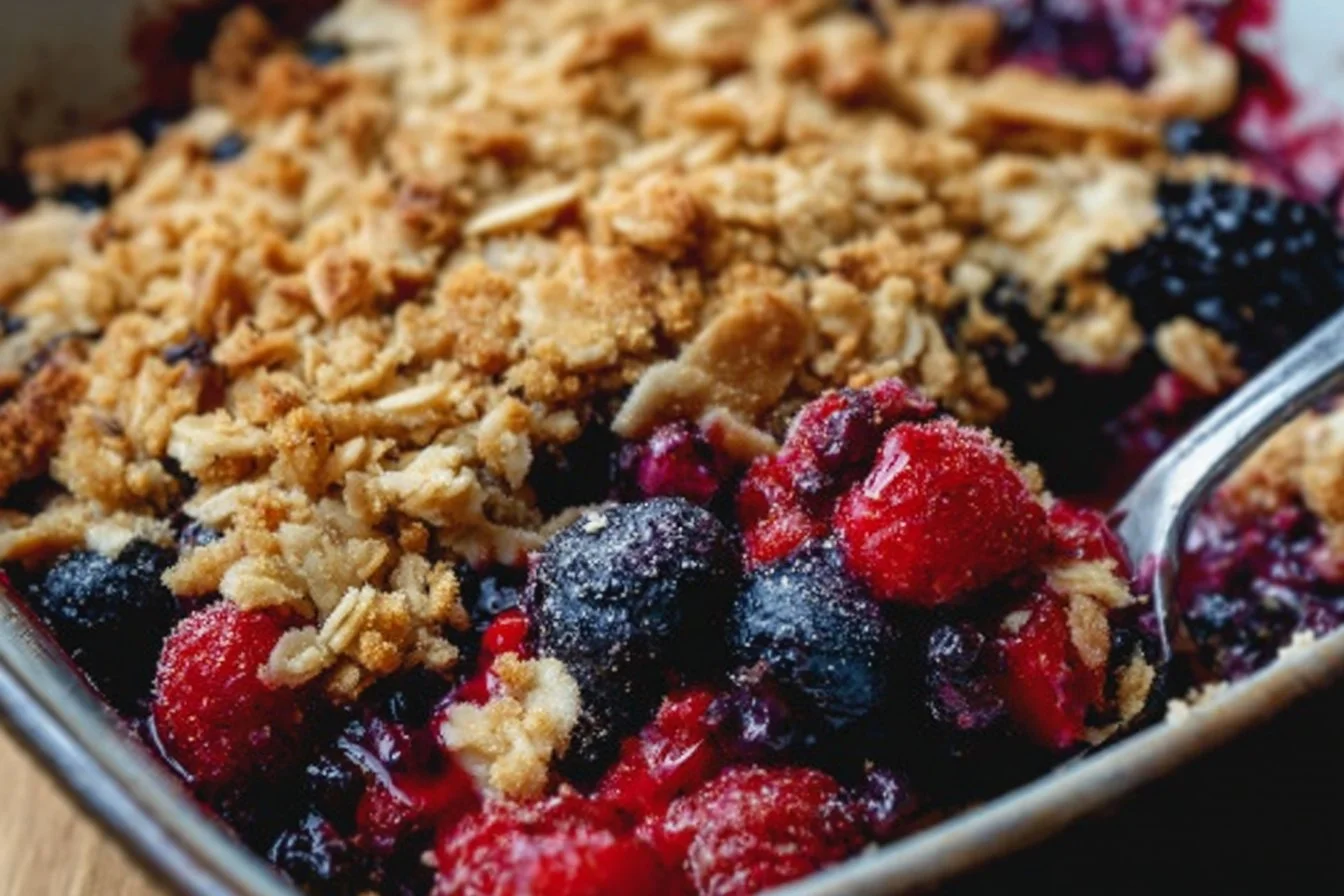 Mixed Berry Crisp with Frozen Berries