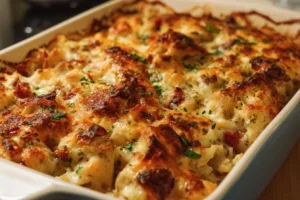 Delicious Crazy Good Casserole loaded with ingredients for a hearty meal