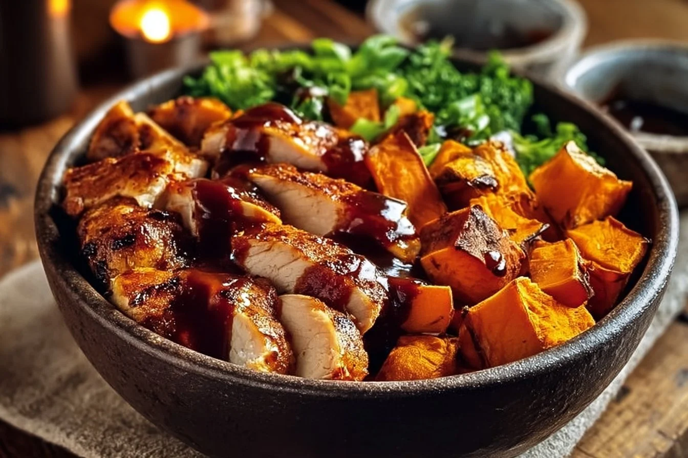 BBQ Chicken Sweet Potato Bowls