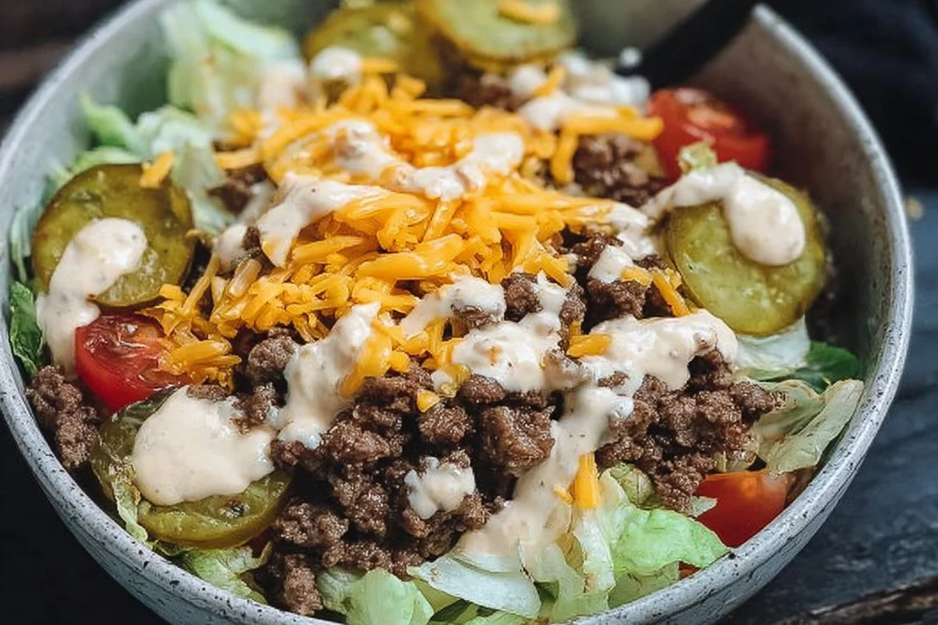 Big Mac Bowl Recipe (Keto, High Protein) 3 Big Mac Bowl Recipe (Keto, High Protein)