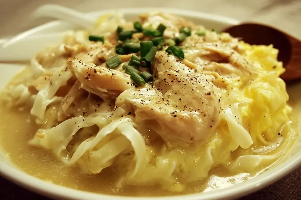 Chicken and Egg Noodle Soup 5 Bowl of homemade chicken noodle soup with chicken and egg noodles