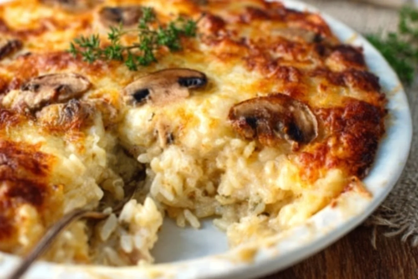 Creamy Cheesy Chicken Rice Casserole