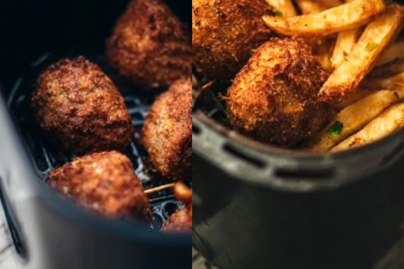 A variety of easy air fryer recipes ideal for beginners featuring colorful dishes.