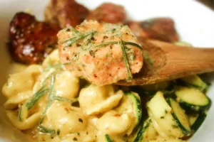 Delicious fast and easy dinners for two served on a dining table.