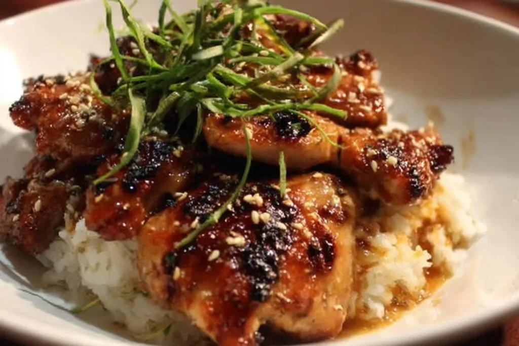 Garlic Miso Chicken dish prepared in 25 minutes