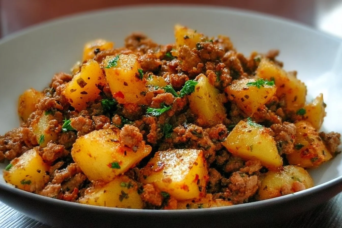 Ground Turkey with Potatoes 2 Ground turkey with potatoes dish, a healthy and flavorful meal option