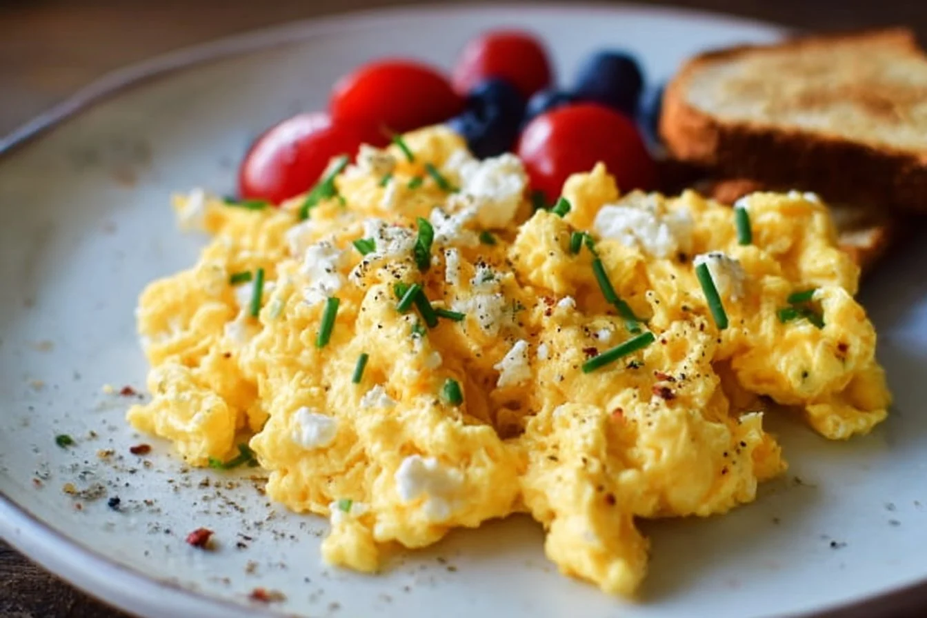 High-Protein Scrambled Eggs with Cottage Cheese