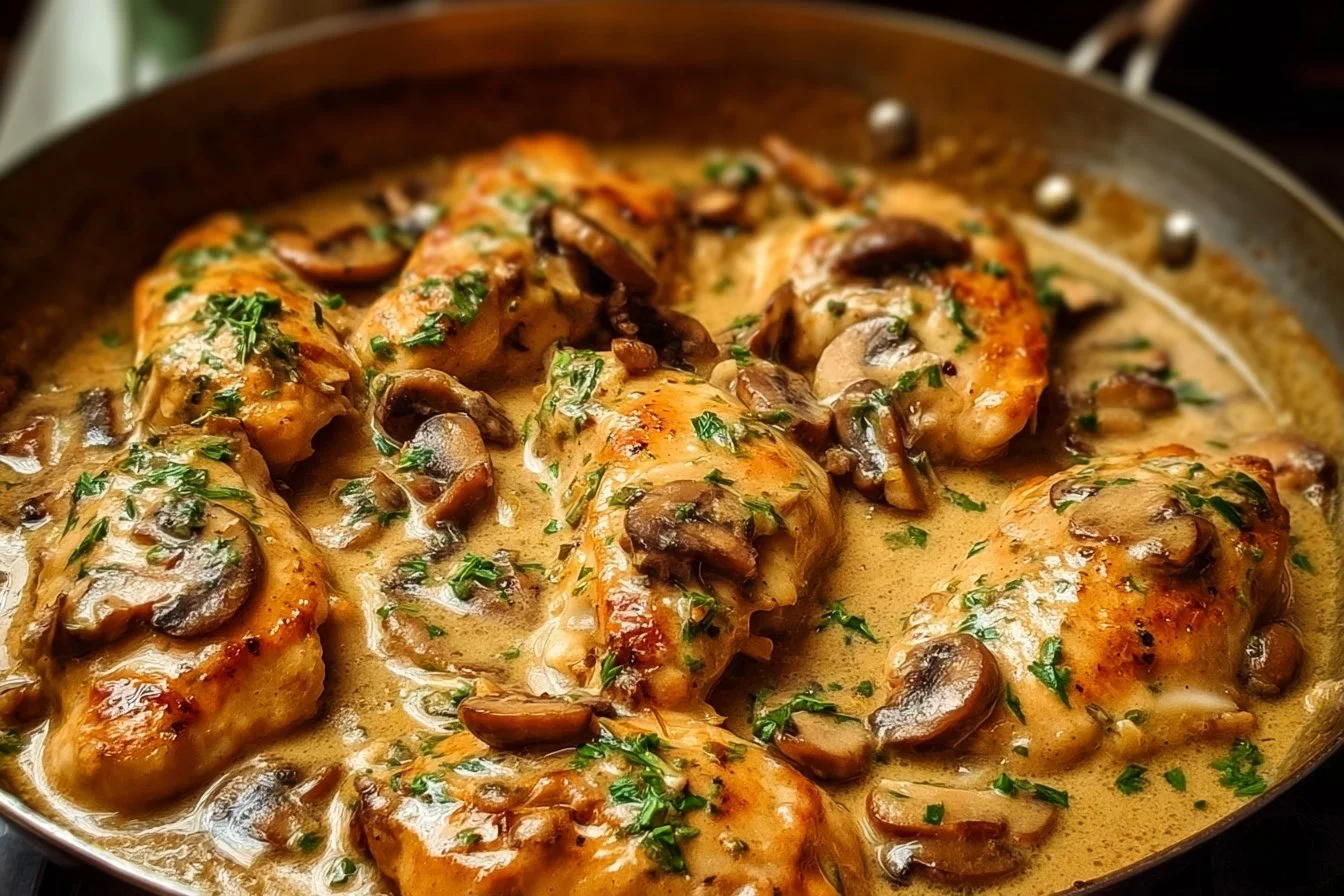 Skillet Chicken and Mushroom Wine Sauce 3 Skillet Chicken and Mushroom Wine Sauce