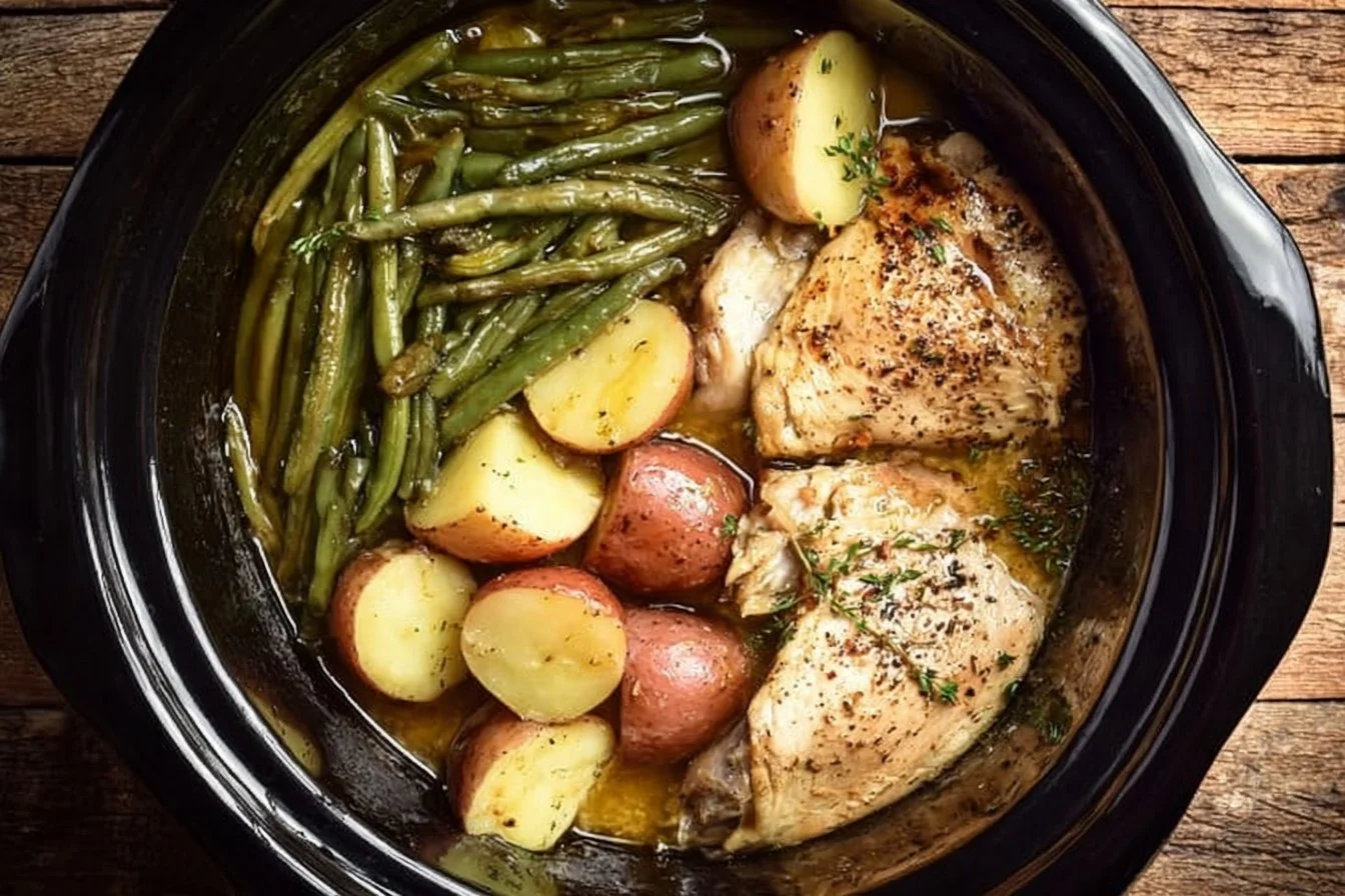 Slow Cooker Chicken, Potatoes, and Green Beans