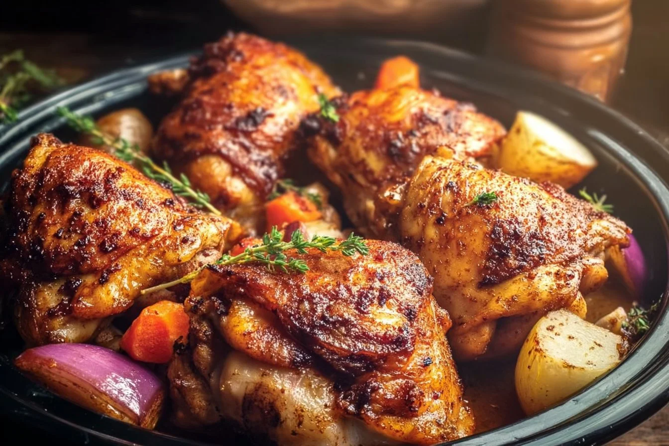 Slow Cooker Chicken Thighs Meal