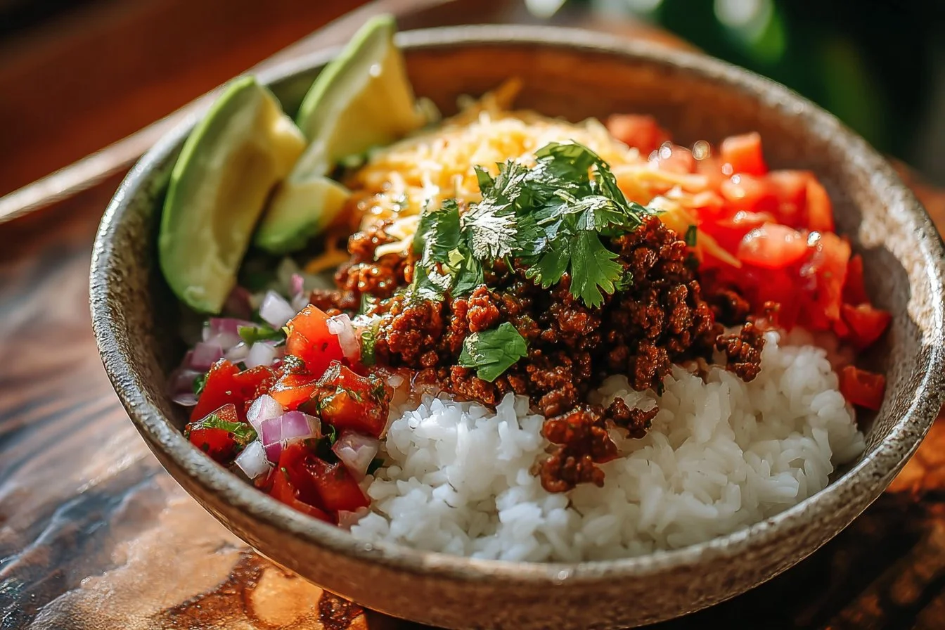 Taco Rice Bowl 3 Taco Rice Bowl